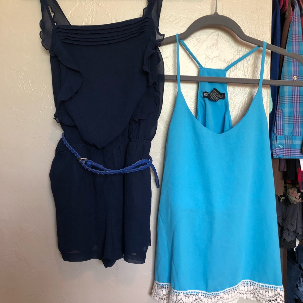 Romper and shirt